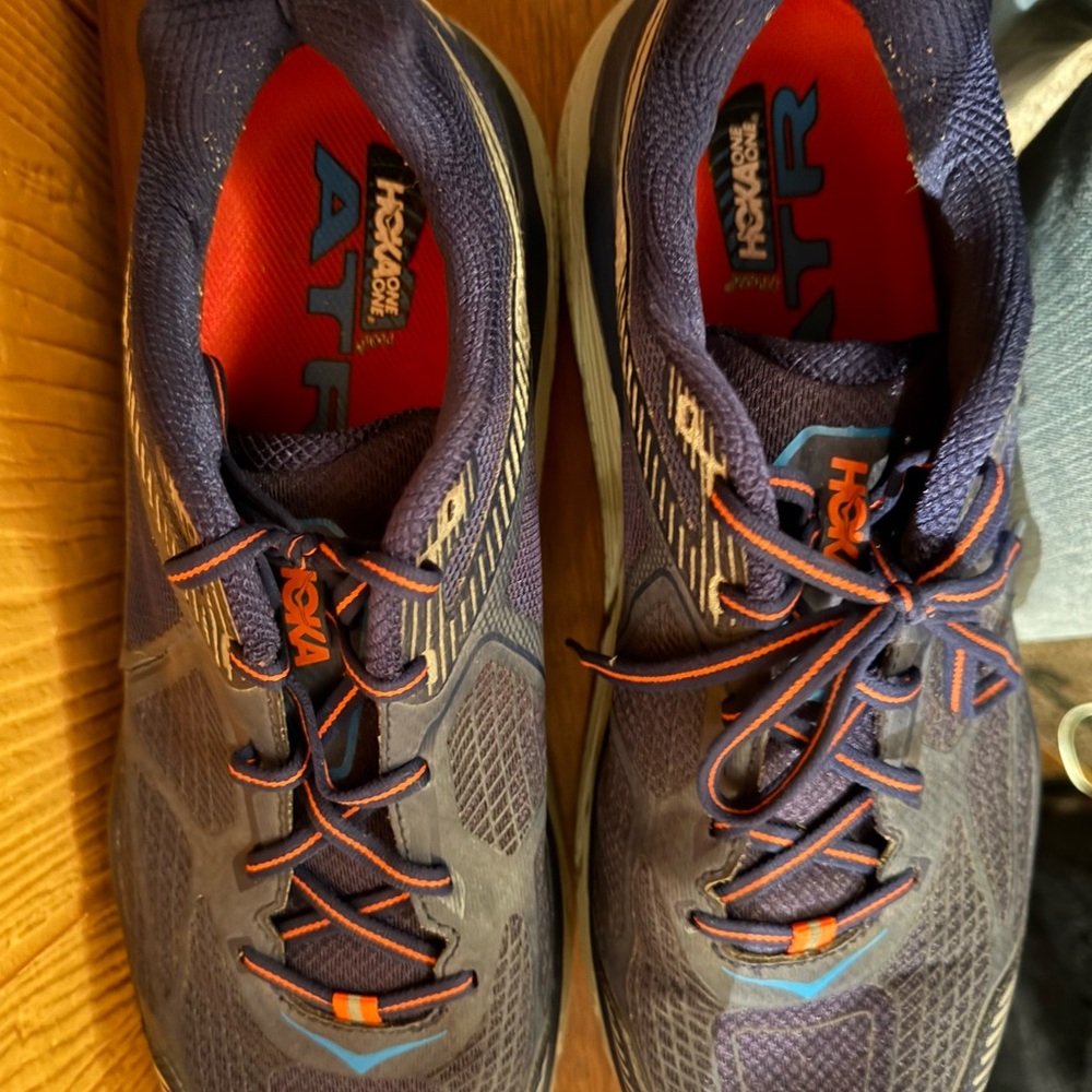 Hoka Men's Dark Blue and Gray Athletic Shoes - Picture 2 of 8